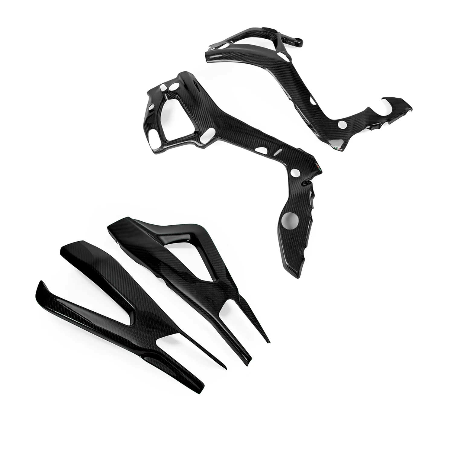 MOTO4U Carbon Fiber Motorcycle Frame Cover And Swingarm Cover Fairing Guard Protector For BMW S1000RR 2019 2020 2021 2022