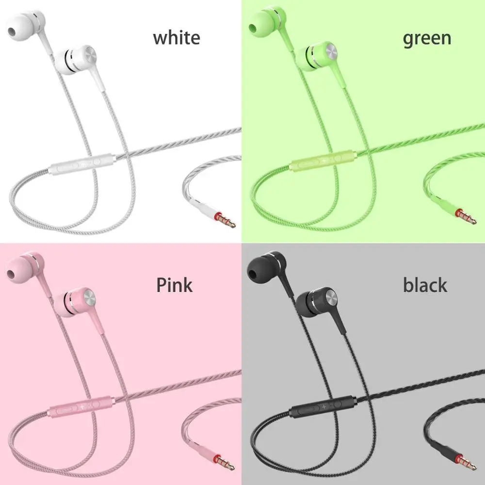 VPB S12 Earphone Deep Bass Microphone in Ear Headset 3.5mm for iOS and Android Smartphone, Laptop, MP3, Pad