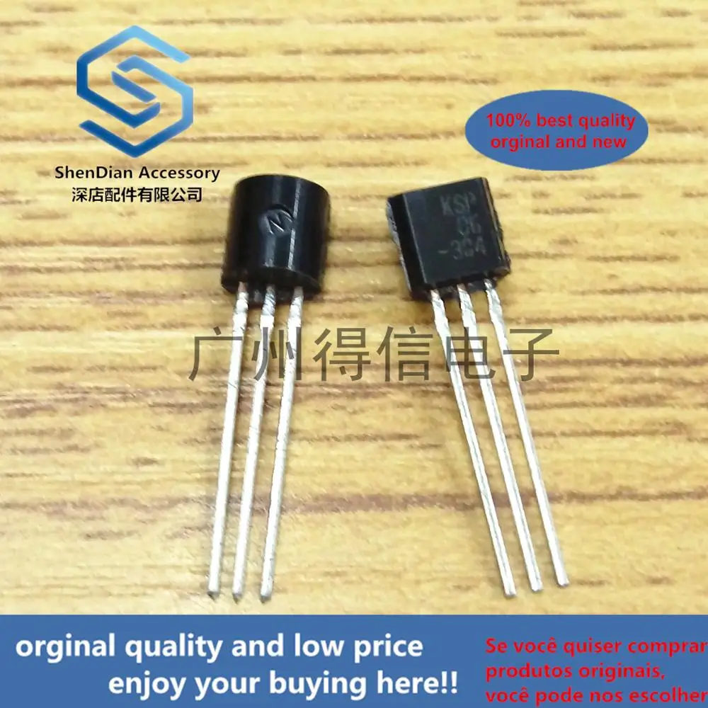 30pcs 100% orginal new KSP06 A06 TO-92 NPN EPITAXIAL SILICON TRANSISTOR real photo