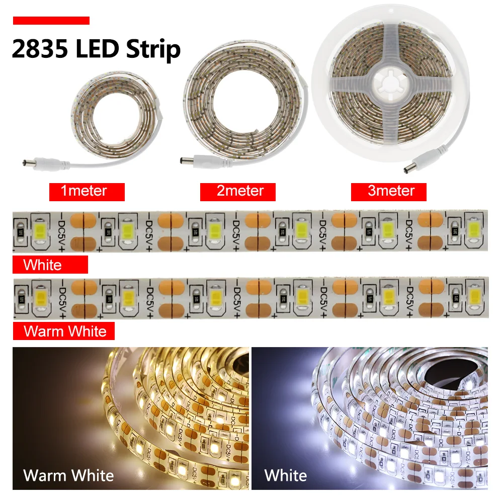LED Strip Light USB Sensor Lamp 5V Led2835 Light Control Infrared Human Body Induction Light Bar For Room Decor and Safety