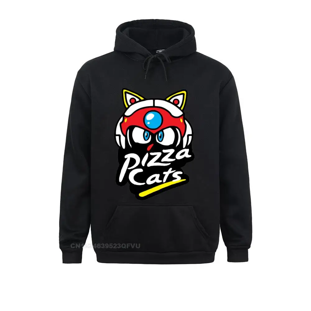 Pizza Cats Sweater Men Cotton Vintage Hoodie Crewneck Samurai Pizza Cats Tees Harajuku Graphic Japanese Streetwear