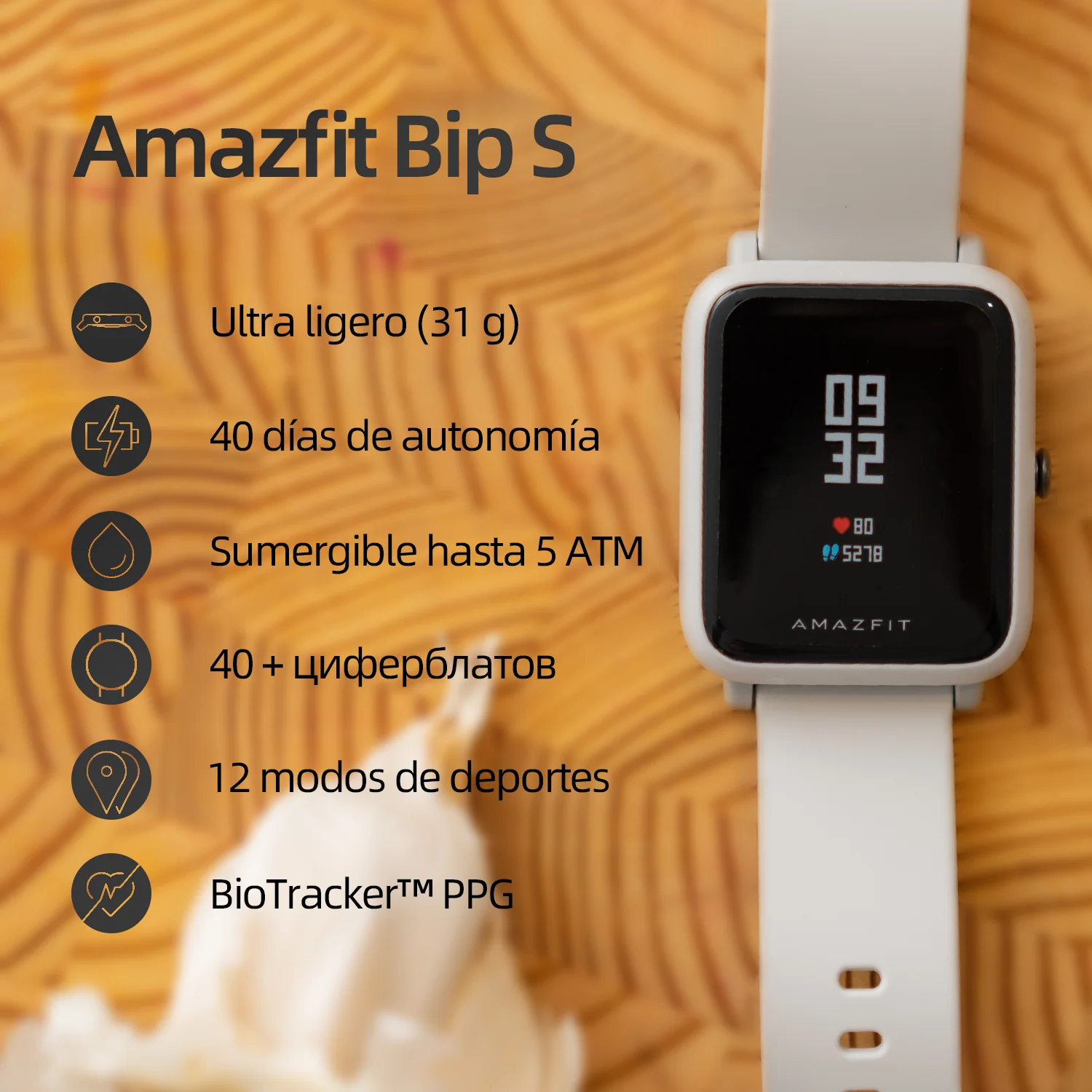 Imagem -05 - Amazfit-bip s Smartver Compatível com Bluetooth Gps Glonass Relógio Inteligente Compatível para Android Ios Phone 5atm Recondicionado Original