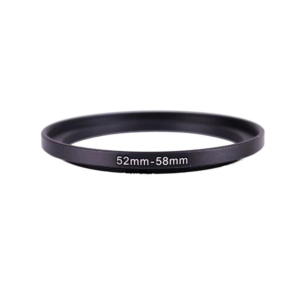 52mm-58mm 52-58 mm 52 to 58 Step Up Lens Filter Metal Ring Adapter Black