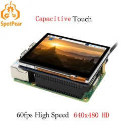 Raspberry pi 3.5インチ容量性タッチlcd、dpi、640 × 480 3.5インチタッチスクリーンディスプレイ