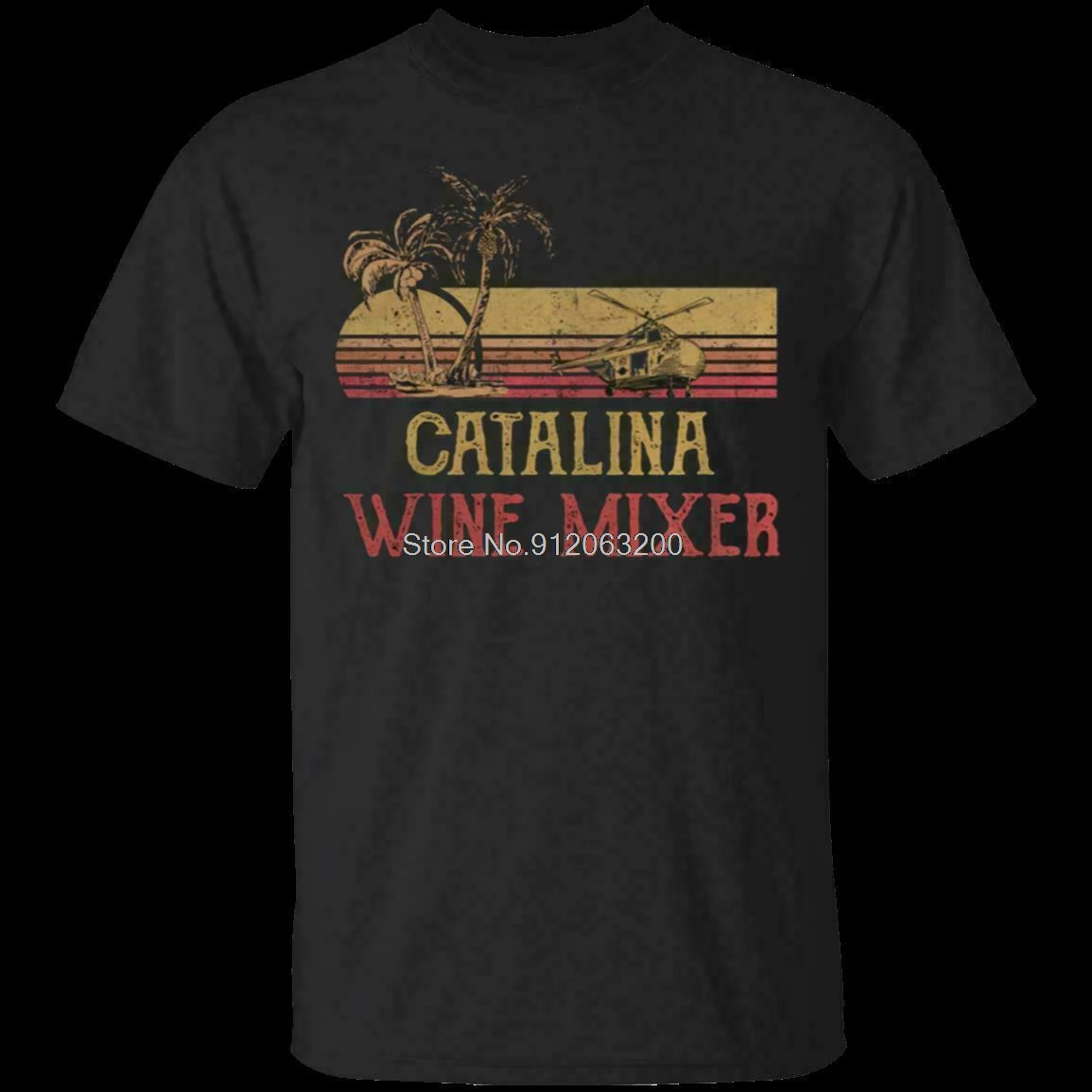 Catalina Wine Mixer Vintage T-Shirt Mens Tee Shirt Short Sleeve Tshirt Funny Gift Harajuku Streetwear