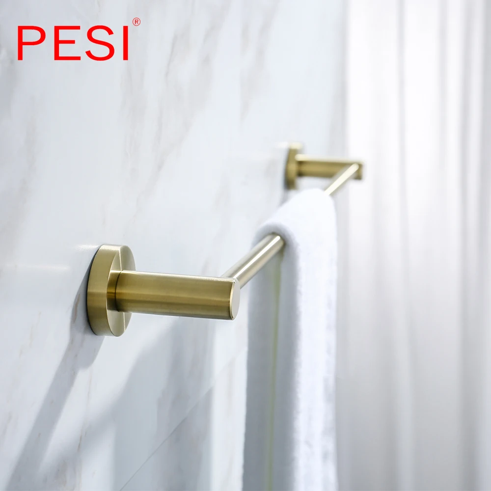 Gold Gebürstet Bad Zubehör Hardware Set Handtuch Bar Schiene Wc Papier Halter Handtuch Rack Haken Edelstahl Robe Haken.
