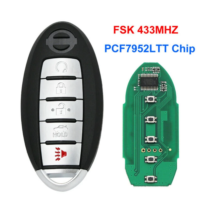 Car Keyless Smart Remote Key 433Mhz with ID46 Chip for  PATROL Armada CWTWB1G744 Intelligent Smart Key