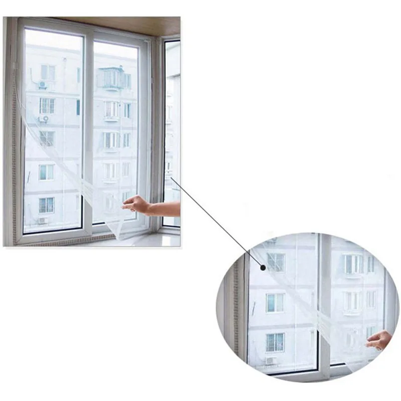 DIY Curtain Protector Fly Screen Inset Fly Mosquito Window Net Mesh Screen Room Cortinas Mosquito Curtains Net