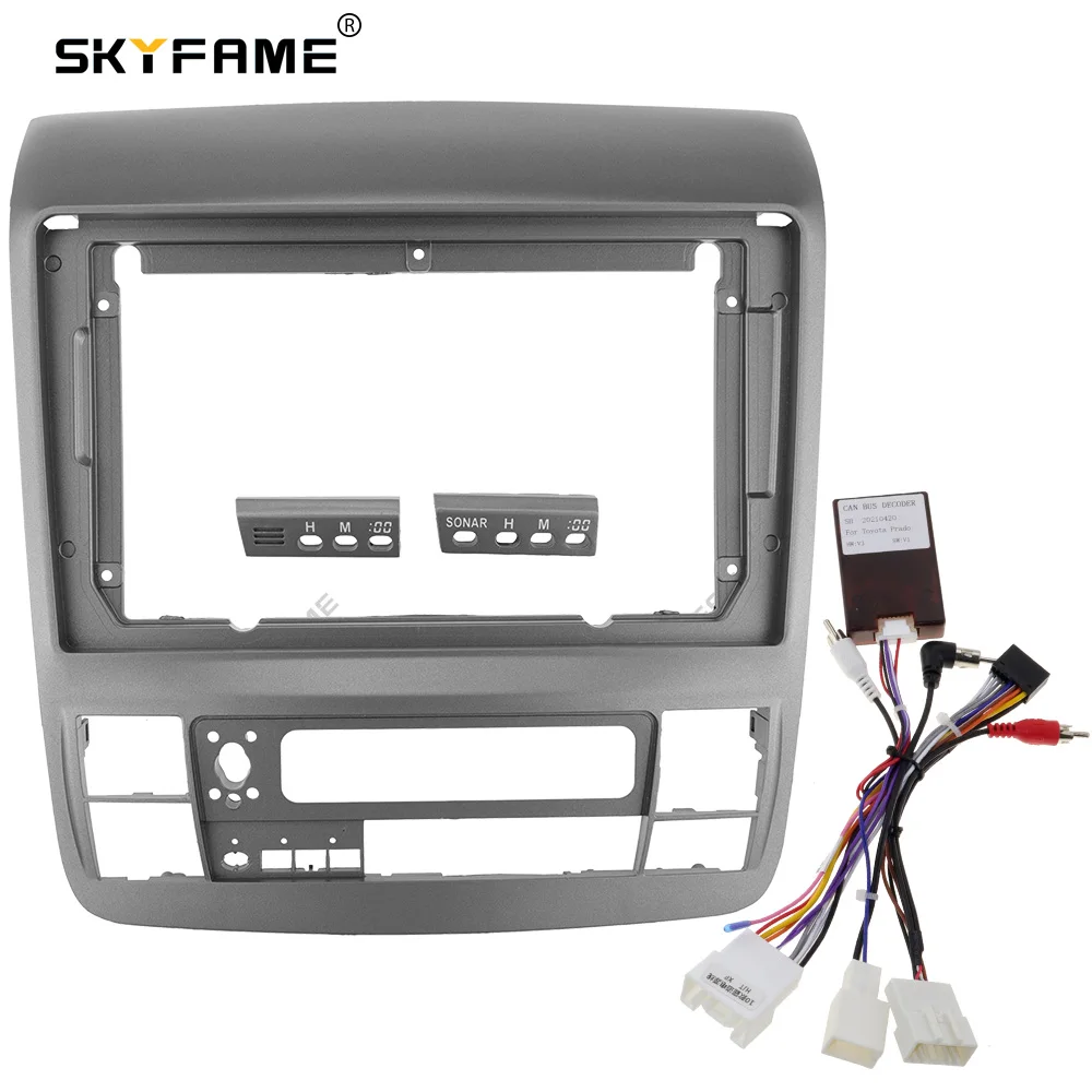 SKYFAME Car Frame Fascia Adapter Canbus Box Decoder Android Radio Dash Fitting Panel Kit For Toyota Alphard 10 Serices Vellfire