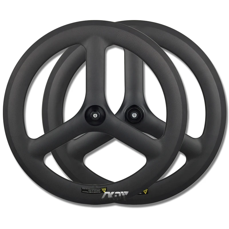 Carbon Trispoke 20 451 Wheelset V Brake 48 mm Deep Mini Velo Carbon Wheels 451 Bezdętkowe kółka gotowe Oversize 20 / 22 cali