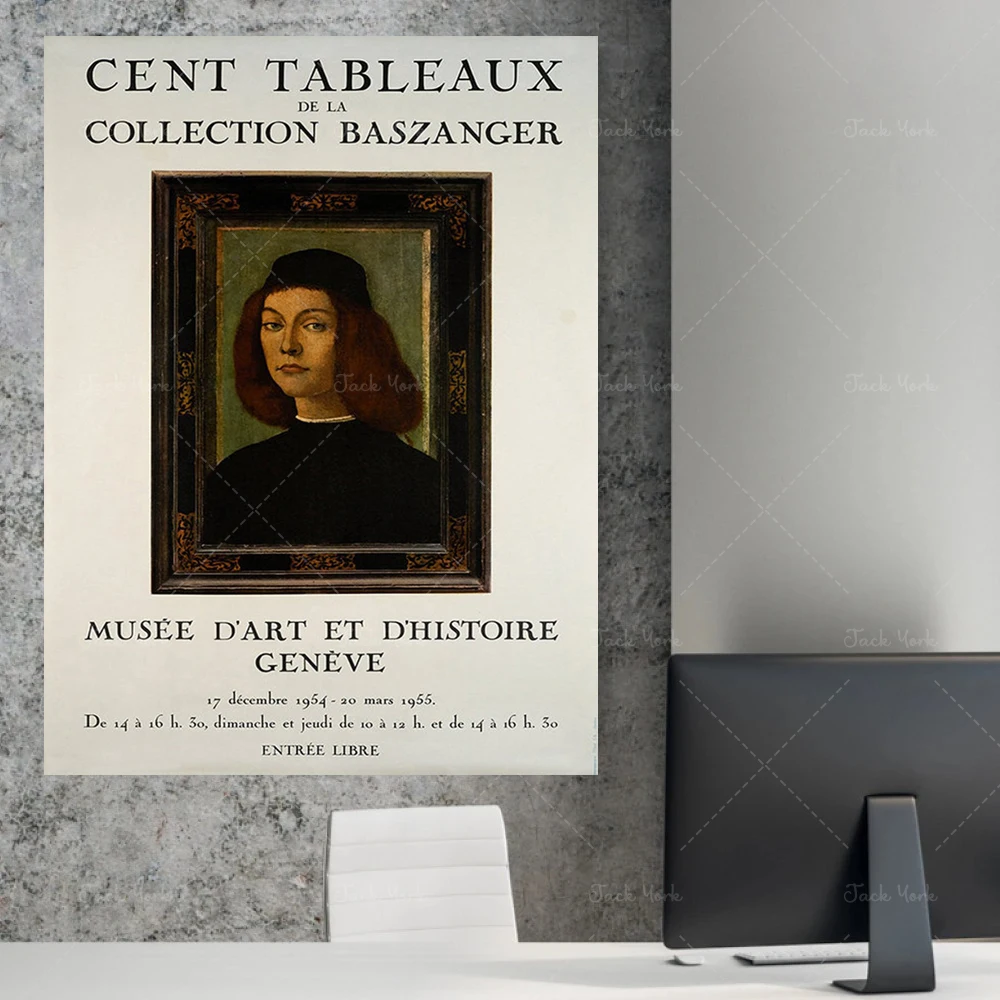 Renaissance Art Exhibition Poster, Modern Scandinavian Art, Gallery Poster, Paris Print, Paris Wall Art, Mid Century Wall Art,
