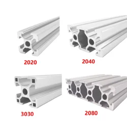 2020 2040 3030 2080 Aluminum Profile 100 200 300 350 400 450 500 550 600 mm Linear Rail Extrusion Extrusion CNC 3D Printer Parts