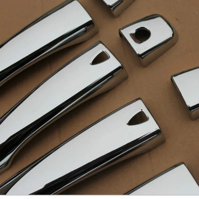 For Nissan Sentra B17 2014 2015 2016 2017 2018 2019 Chrome Door Handle Cover Pad Sticker Molding Styling Overlay Car Accessories
