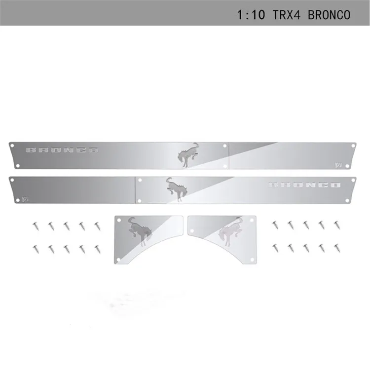 For Trax Trx-4 92076-4 Bronco Metal Anti-scratch Plate Metal Large Surround Side Skirt Car Tail Anti-skid Plate