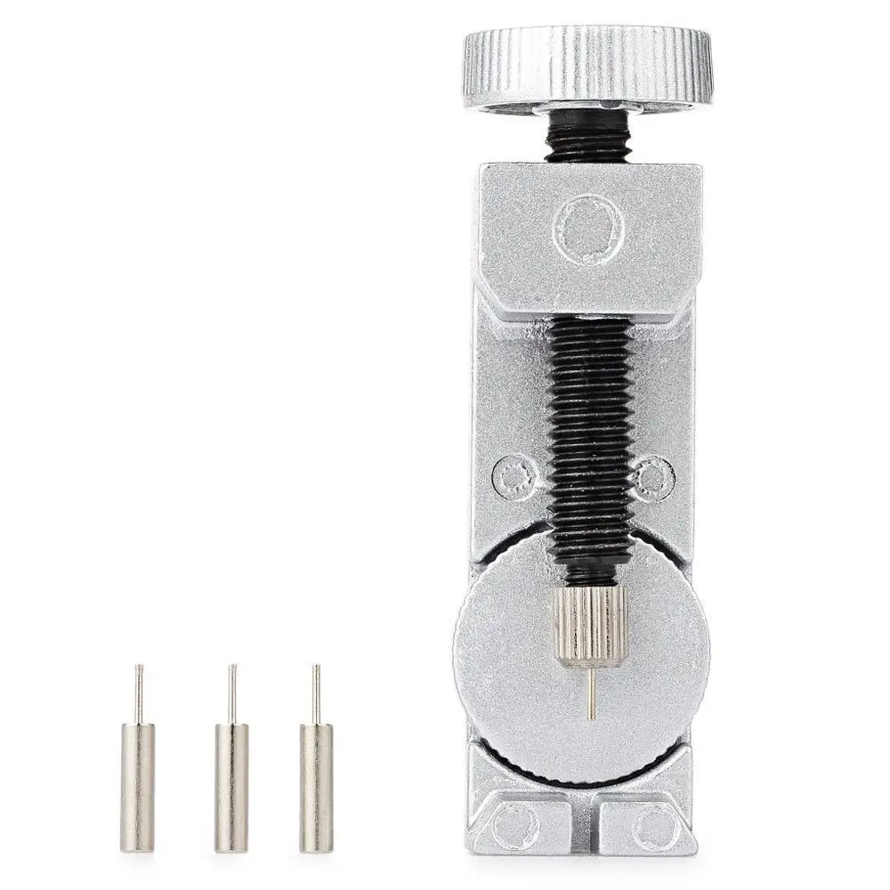 นาฬิกาสายคล้องคอเหล็กสร้อยข้อมือซ่อมเครื่องมือ Link Pin Remover โลหะปรับขนาดใหม่