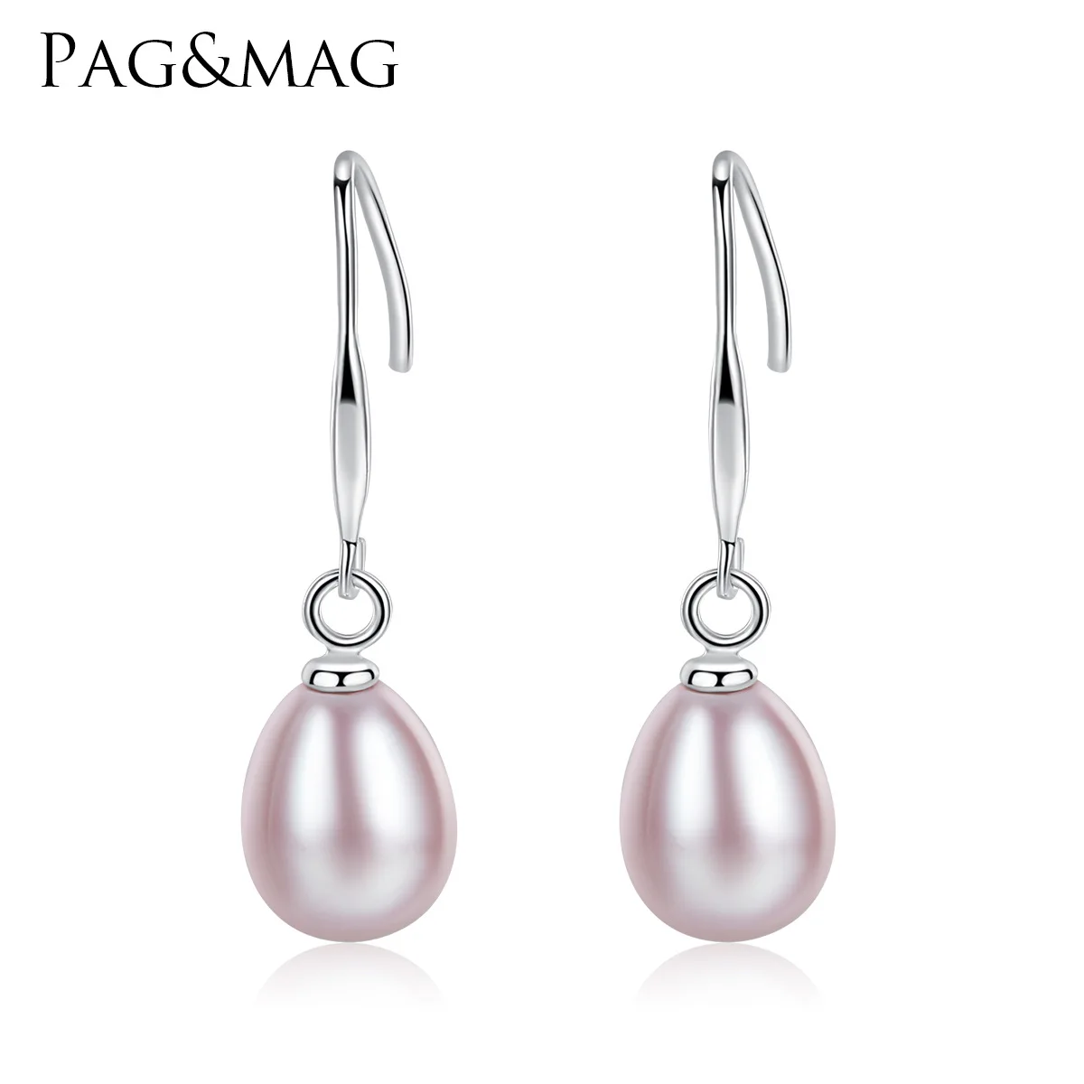 PAG & MAG mix and match Korean S925 pure silver earrings natural 4A fresh water pearl fashion earrings female