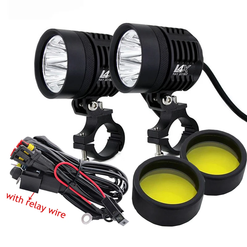 Motorcycle LED Spotlight For BMW R1200GS ADV F800GS F650 K1200S LED Auxiliary Fog Light Assemblie Driving Lamp