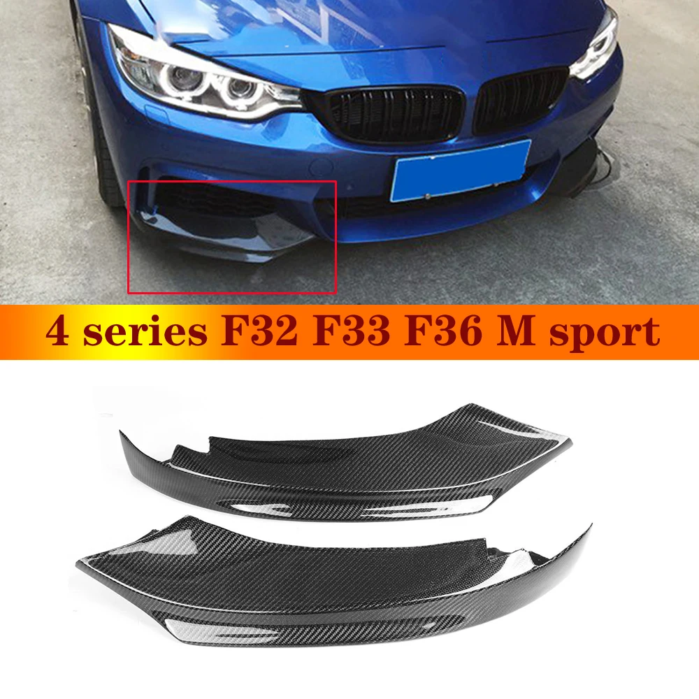 

2pcs Car Front Bumper Carbon Fiber Splitter Lip Diffuser Spoiler For 4-Series F32 F33 F36 428i 435i M-Sport 2014-2019