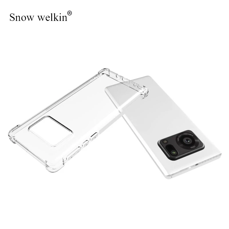 For Sharp R6 Case Airbags Buffer Full Protection Case For Sharp Aquos R6 Case Clear Soft TPU Shockproof Back Cover