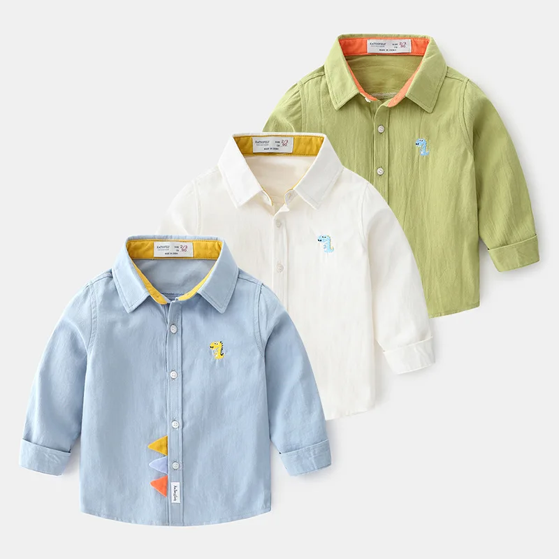 Camicie per neonati camicie a maniche lunghe Cartoon School camicetta camicia bianca per bambini camicetta per bambini camicette per bambini autunno