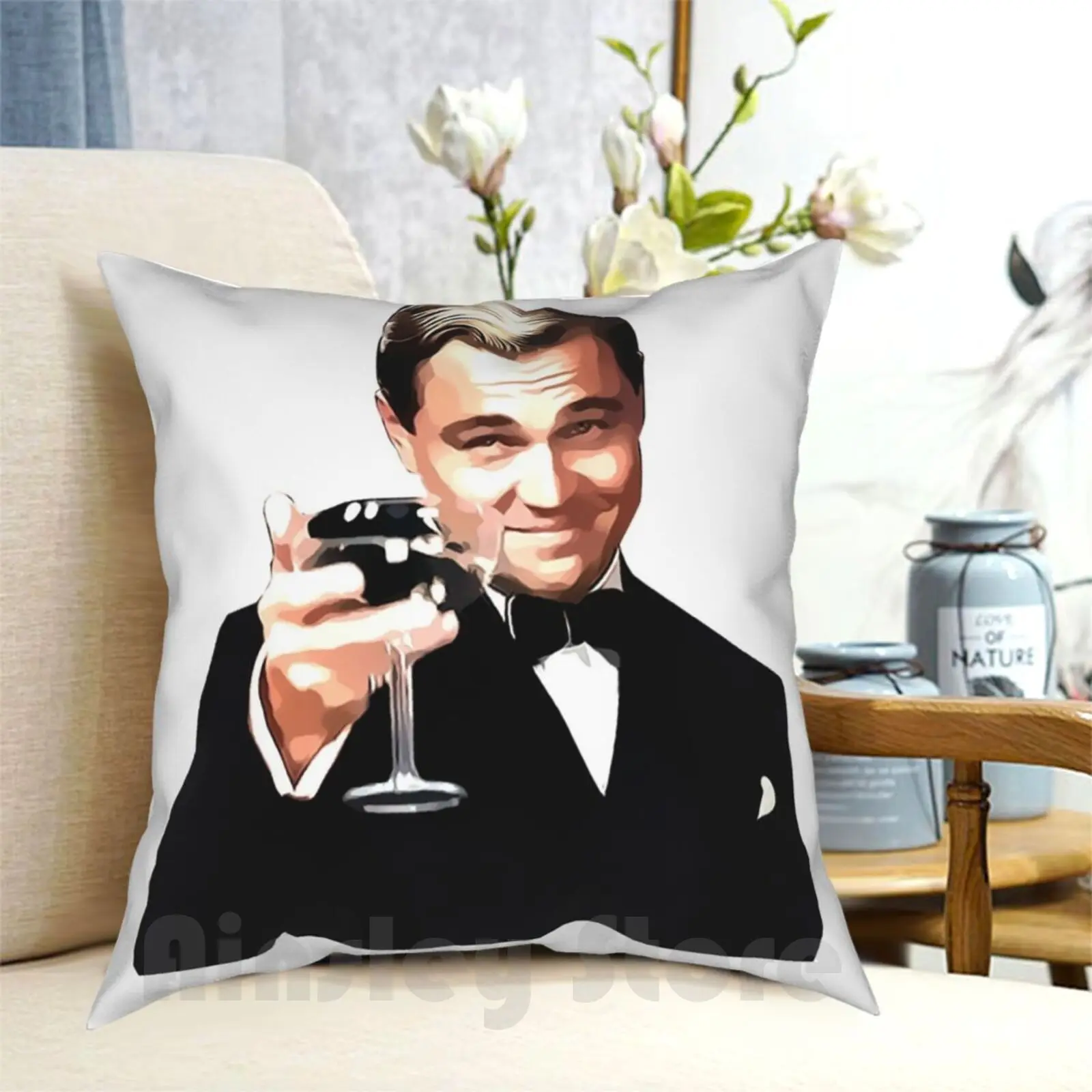 The Great Gatsby Leonardo Di Caprio Pillow Case Printed Home Soft Throw Pillow Gatsby The Great Gatsby Gastby Great Big