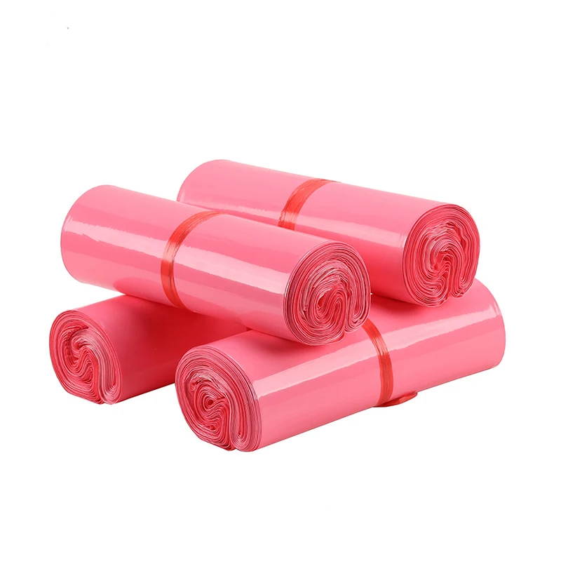 

Pink Courier Mailer Bags Poly Plastic Self-Adhesive Mailing Shipping Express Bag Waterproof Product Packaging Bag