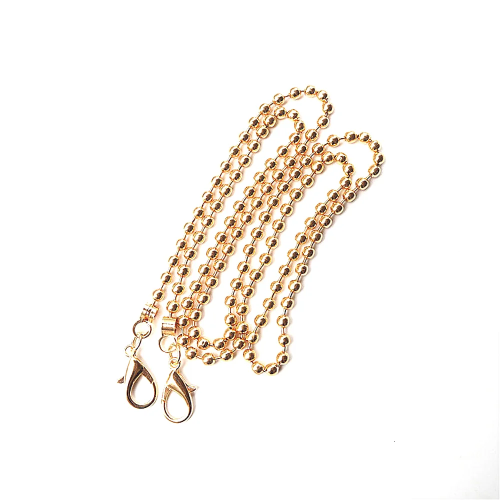 20Pcs Multicolor Metal Ball Chains Handbag Clutch Crossbody Shoulder Bag Straps DIY Luggage Hardware Accessories 120cm