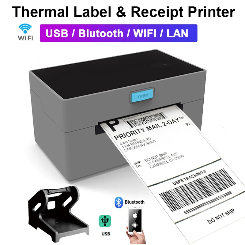 

New Arrival Label Printer, 4x6 Desktop Thermal Shipping Label Printer, Compatible with Etsy, Shopify,Ebay, Amzon, FedEx, UPS