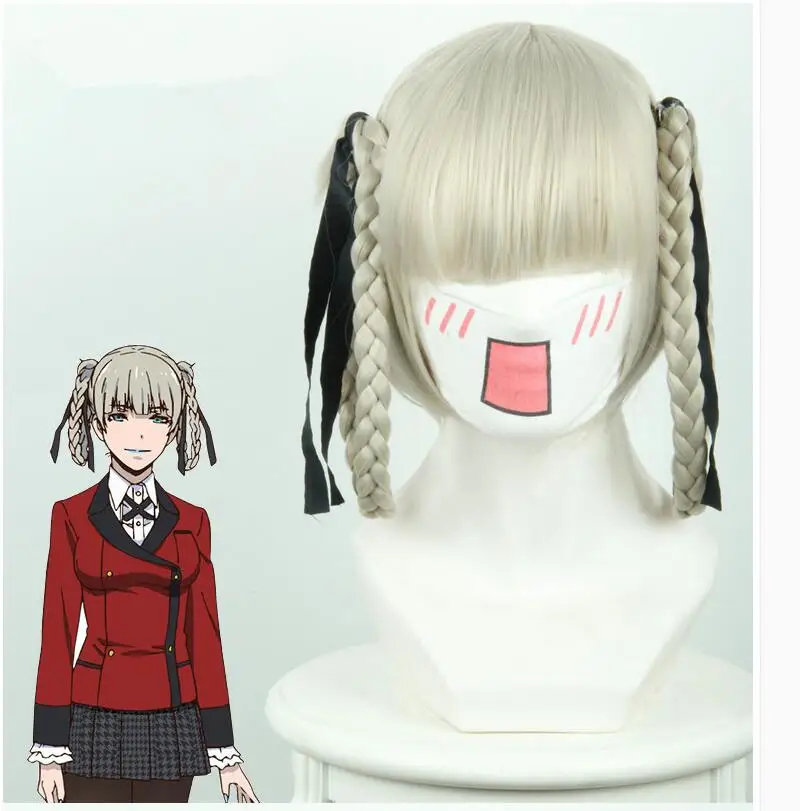 

Anime Kakegurui Player Compulsive Momobami Kirari Cosplay Wig Women Costume Dramatization Halloween Party Synthetic Hair Wigs