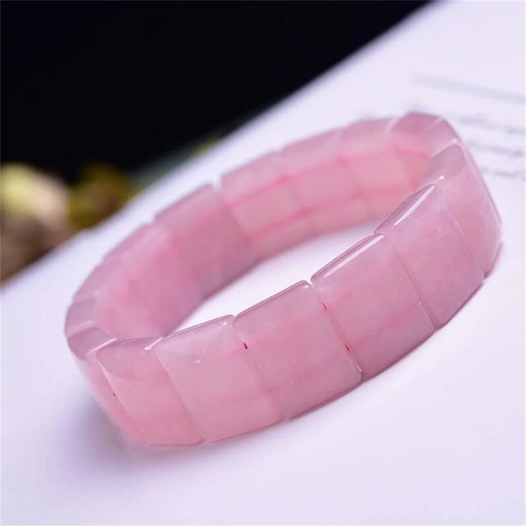 Top Natural Pink Rose Quartz Bracelet For Women Lady Men Love Gift Reiki Crystal 14x10mm Beads Gemstone Jewelry Strands AAAAA