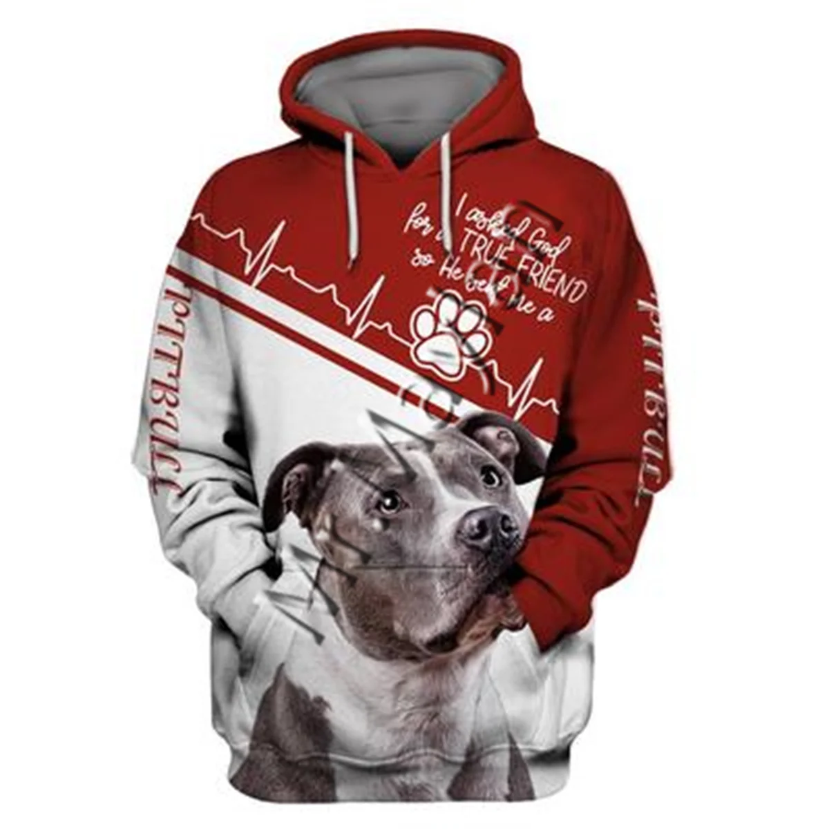 

Unisex 3D Graphic Hoodies Sweatshirts Animals Dog Art Pit Bull Hoodie Men/Women Casual Streetwear Sweatshirt Pullover AW-01171