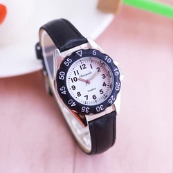 chaoyada children boys girls colorful leather electronic wristwatches little kids waterproof quartz learn time watches clock