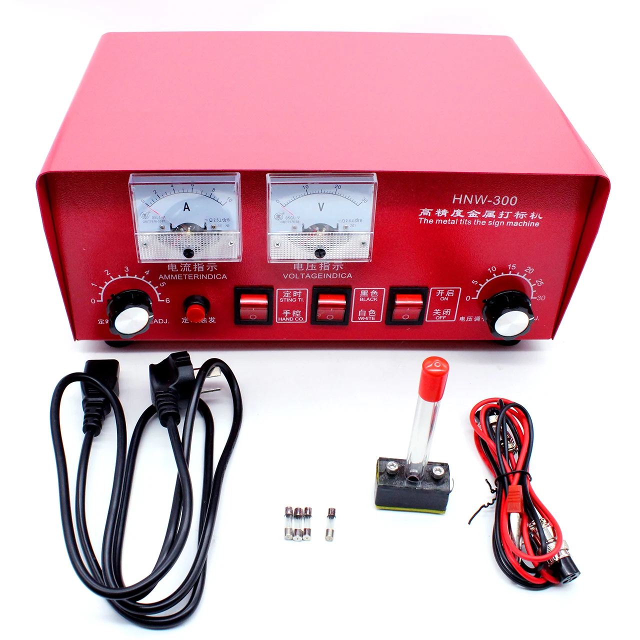 New Electrochemical Etching Machine Marking Pattern On Metal Steel 300W 0.6-10S HNW-300