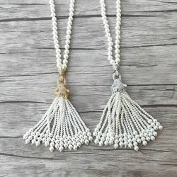 1Pcs Leopard head zircon charm Pendant CZ Micro pave, Shell Pearl Beads Chain tassels Fashion Jewelry Necklace NK521