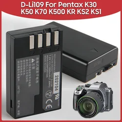 Original Replacement Camera Battery 1050mAh D-Li109 For Pentax K30 K50 K70 K500 KR KS2 KS1 K-30 K-50 K-70 K-500 K-R K-S2 K-S1
