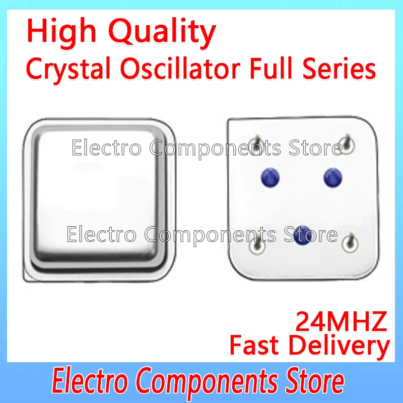3PCS/Lot 24.000MHz 24MHz 24M Active Crystal Oscillator Half-size Square Clock Square Half Size 4Pin DIP-4 Throught Hole OSC