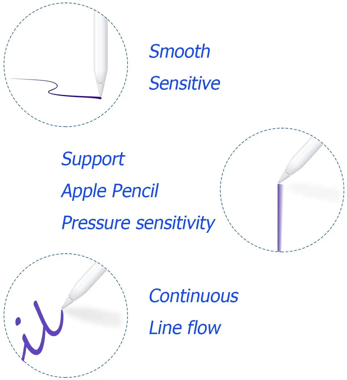 Upgrade Ersatz Tipps Kompatibel mit, Logitech Kreide Digitale Bleistift für iPad Bleistift 1 st/Bleistift 2 farben