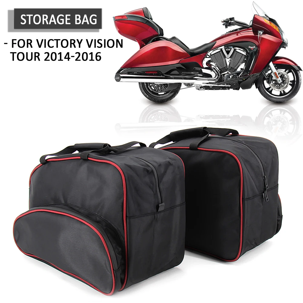 

NEW Motorcycle Saddle Bags Side Storage Luggage Bag Inner Bag liner Waterproof FOR Victory Vision Tour 2014 2015 2016