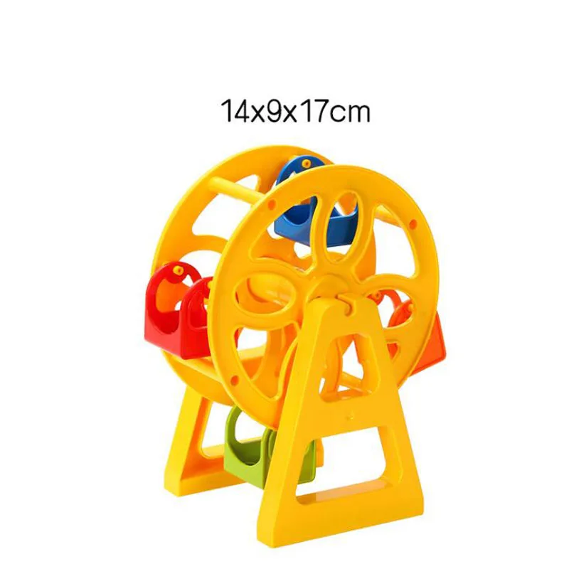 Pistas de tren de madera para niños, accesorios de escena, doble plataforma, Gasolinera, avión, aeropuerto, juguetes educativos DIY