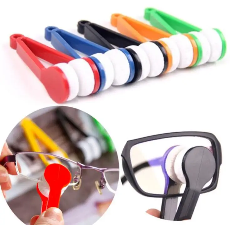 1000 pcs Mini Sun Glasses Eyeglass Microfiber Brush Cleaner Cleaning Spectacles Tool Clean Brush SN2133