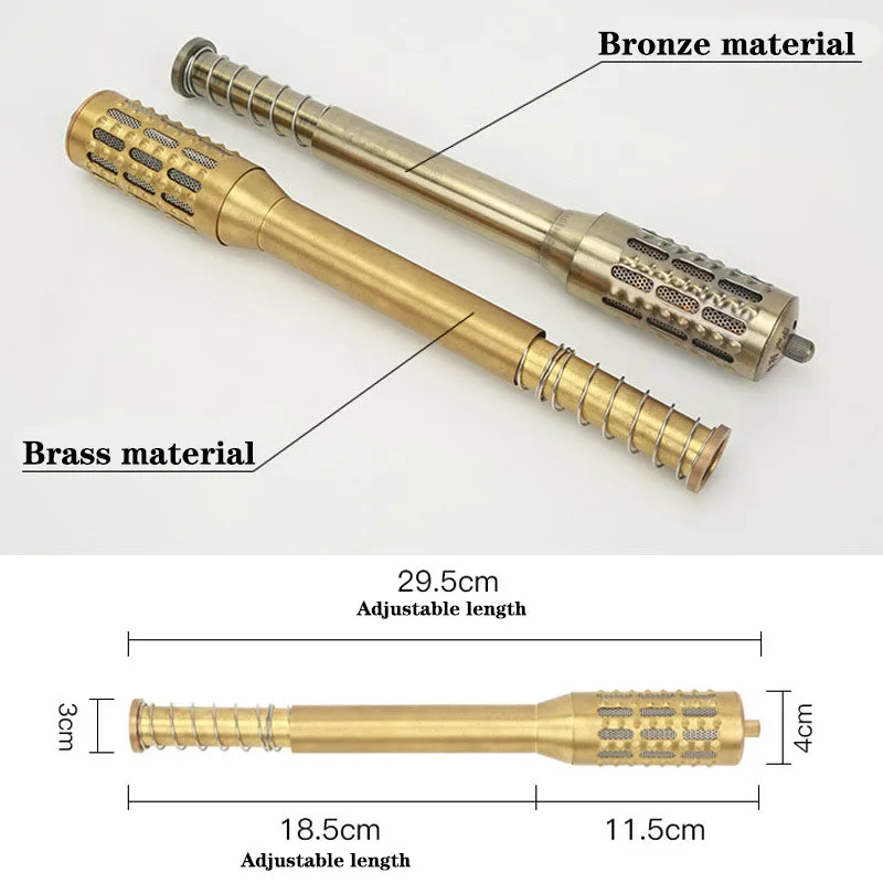 Copper Moxibustion Rod Warm Rolling Massage Heating Acupuncture Point Therapy Pure Moxa Stick Cure Rheumatism Relieve Pain