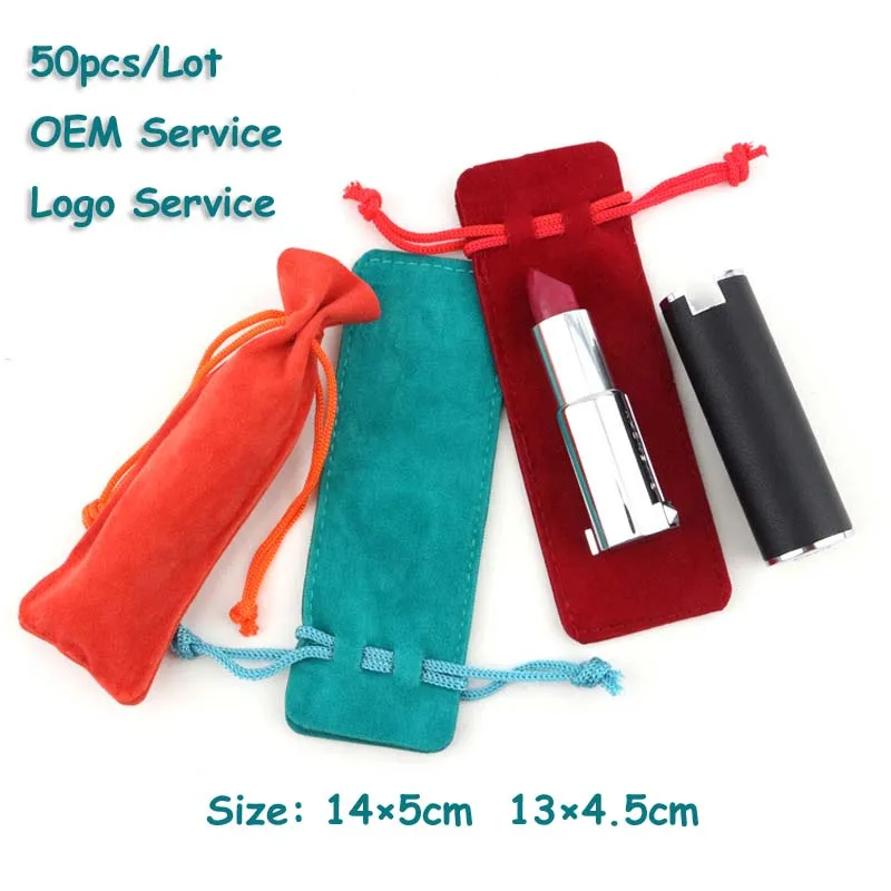 

2020 Lighter Gift bag Lip Stick Gift bag Lip Gloss Drawstring Velvet bag Advertisement Bag Can Customized Logo