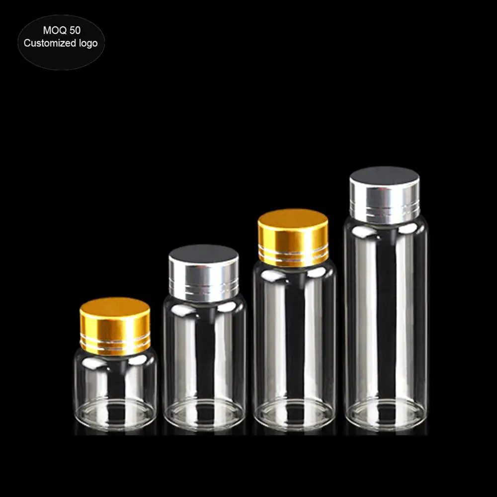 8ml 15ml 20ml 25ml diameter 27mm aluminum candy glass bottles Mason jar message bottle cheap DIY  small pill bottle container