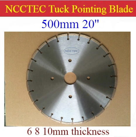 

20'' NCCTEC Diamond Tuck point blade B20TP / 500mm concrete wall tuck pointing GROOVING tools / 6 8 10 15 17mm thick segment