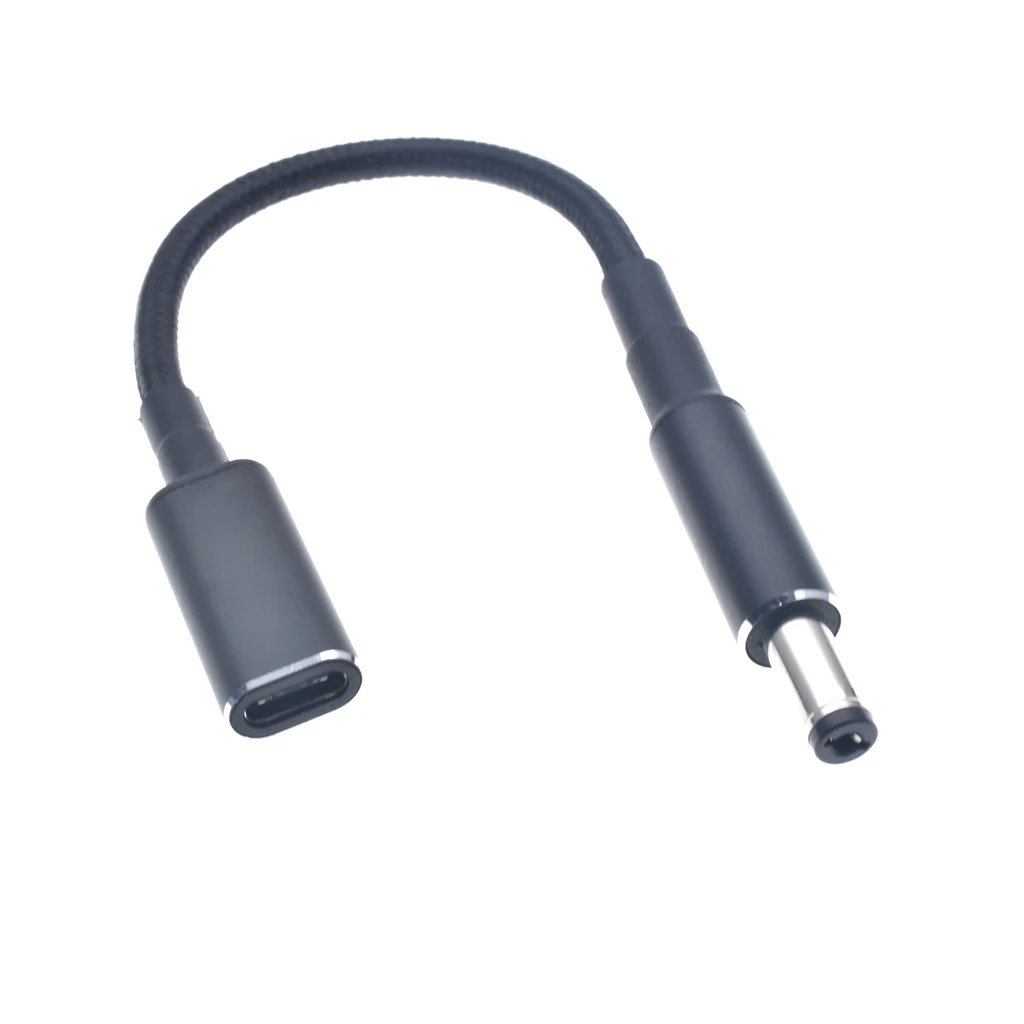 Rodzaj USB C żeńskie wejście do DC 5.5x2.1mm męski kabel do ładowania do 100W