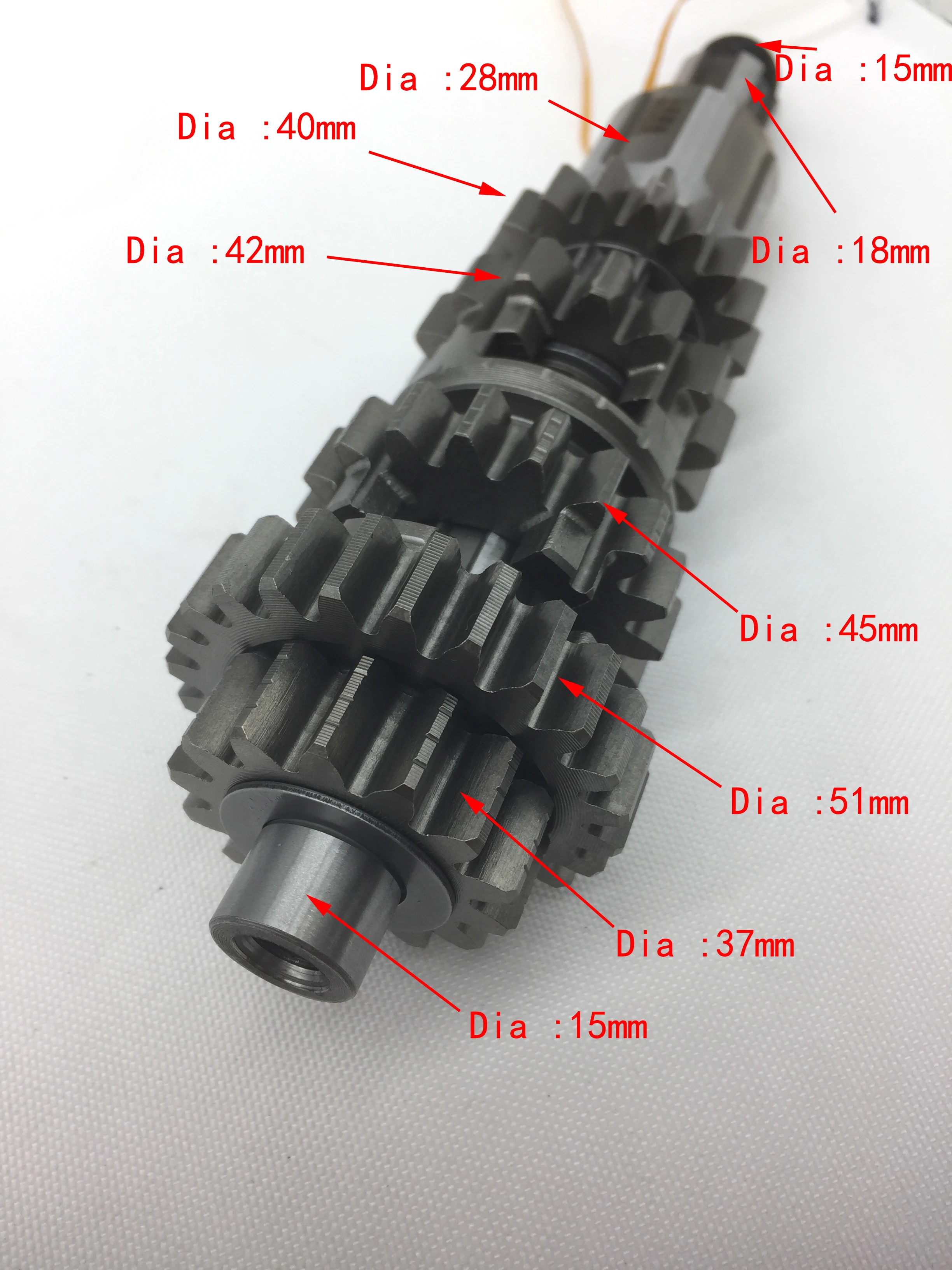 A476 Motorcycle Engine Main Counter Shaft Tooth Speed Gears Assembly For TT210 TT300 Dirt Bike Gear Air-cooled Engines