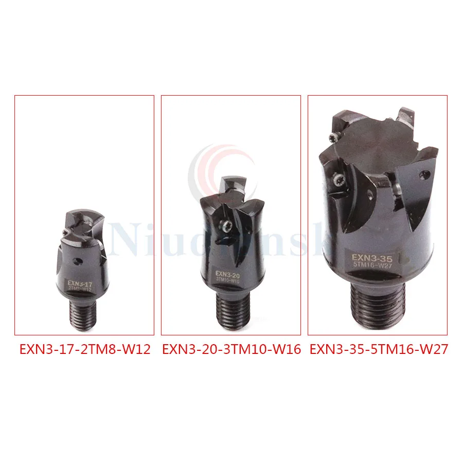 1pc EXN3 Milling cutter head of CNC machine tool machining center High hardness locking head+LNMU0303 Hard alloy Milling inserts