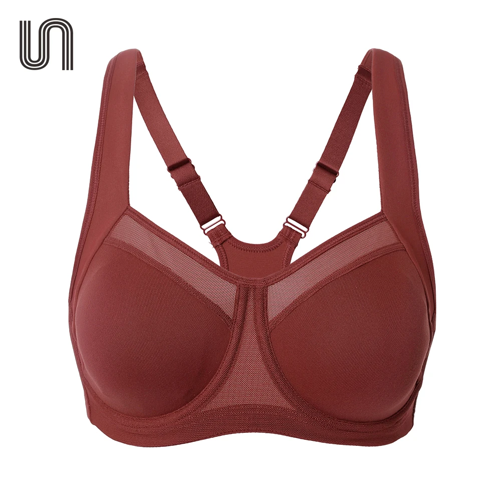 Sports Bra High Impact Non-padded Powerback  Breathable Full Coverage Workout Underwire Support Gym Bras Underwear For Women