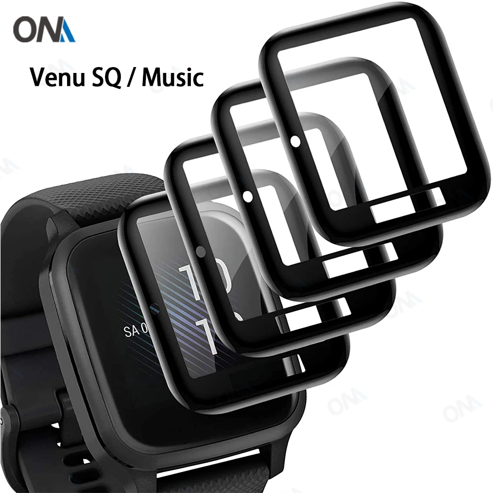 Screen Protector for Garmin Venu SQ & Venu Sq Music Curved Edge Full Coverage Soft Protective Film for Garmin Venu SQ (Not Glass