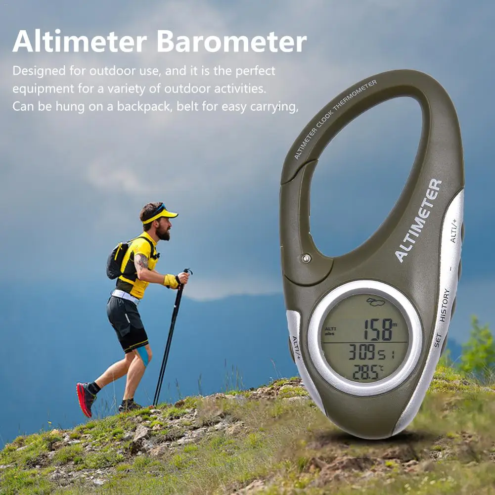 Multi-function Digital LCD Compass Altimeter Thermometer Weather Monitor For Climbing Camping Outdoor Altimeter